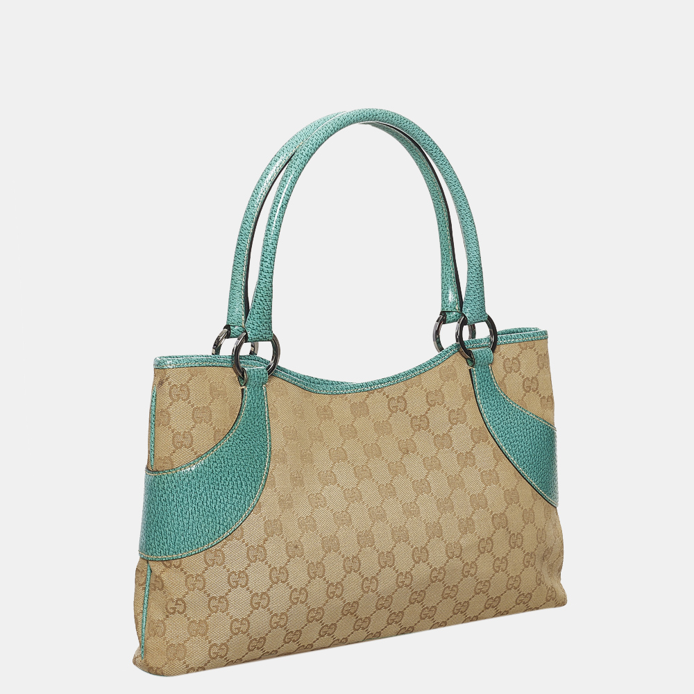 

Gucci Brown/Beige/Green GG Canvas Handbag