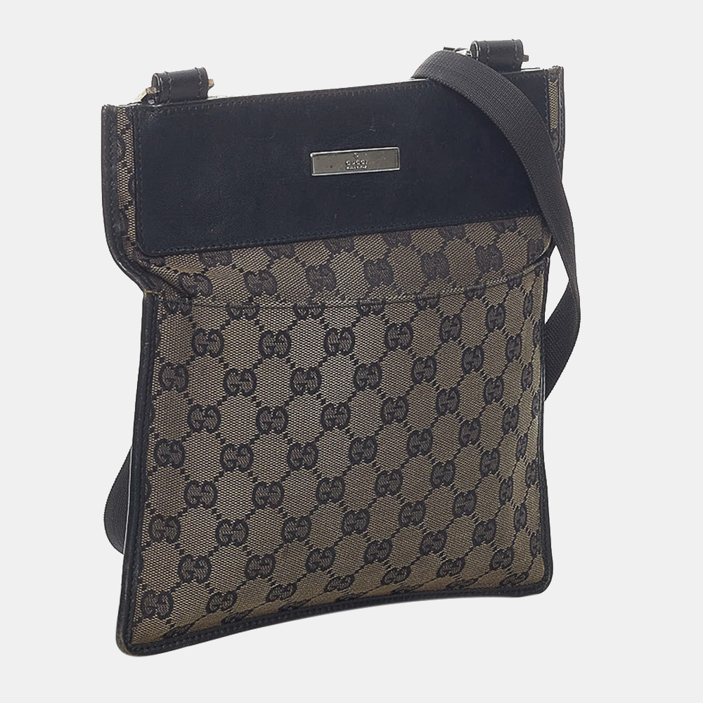 

Gucci Brown/Beige/Black GG Canvas Crossbody Bag