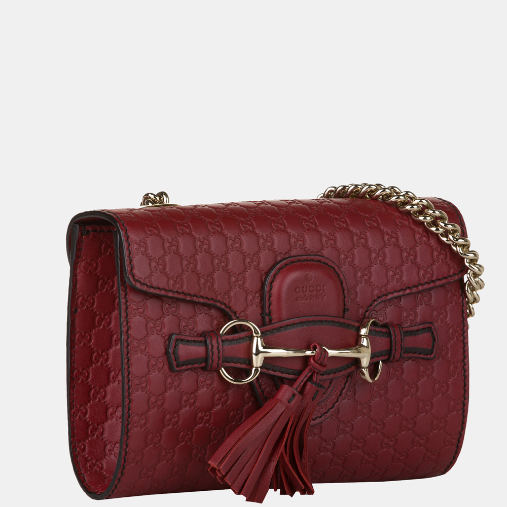 

Gucci Red Guccissima Emily Crossbody Bag