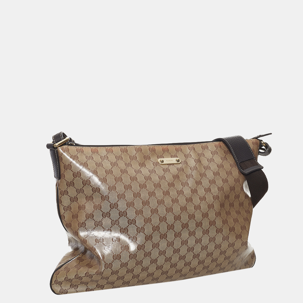 

Gucci Brown/Beige GG Crystal Crossbody Bag