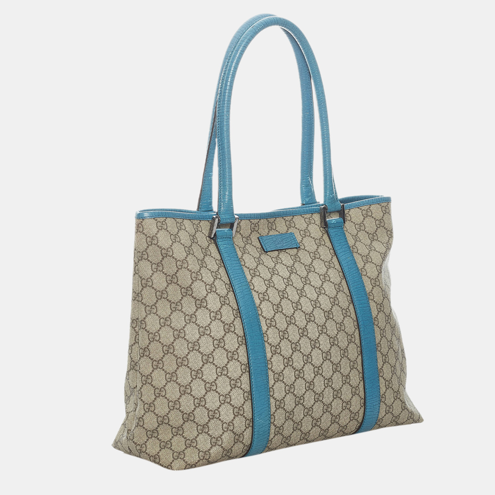 

Gucci Beige/Blue/Brown GG Supreme Joy Tote Bag
