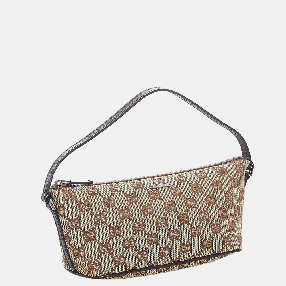

Gucci Brown GG Canvas Boat Baguette