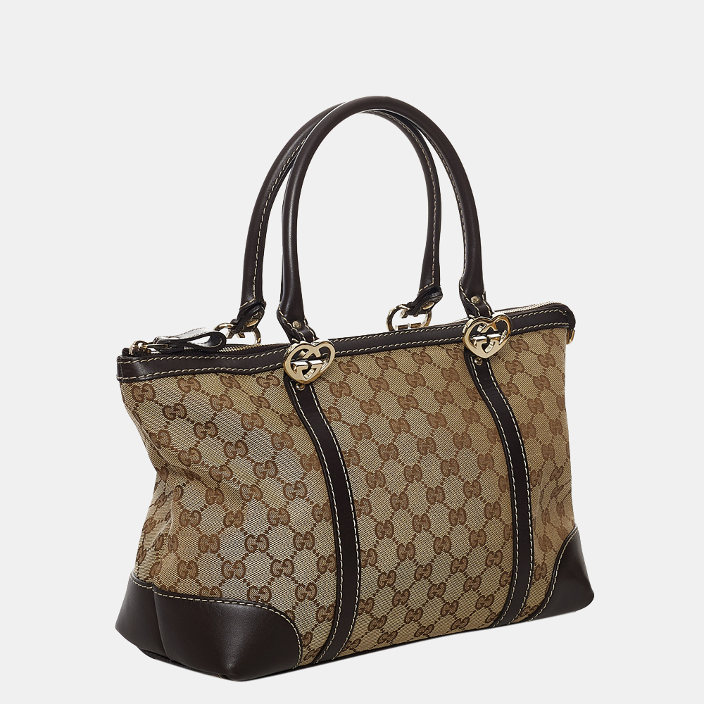 

Gucci Beige/Brown GG Canvas Lovely Tote Bag