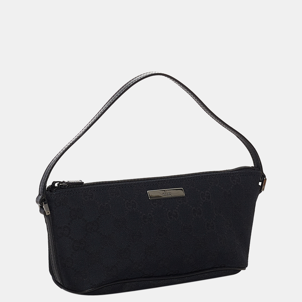 

Gucci Black GG Canvas Boat Baguette