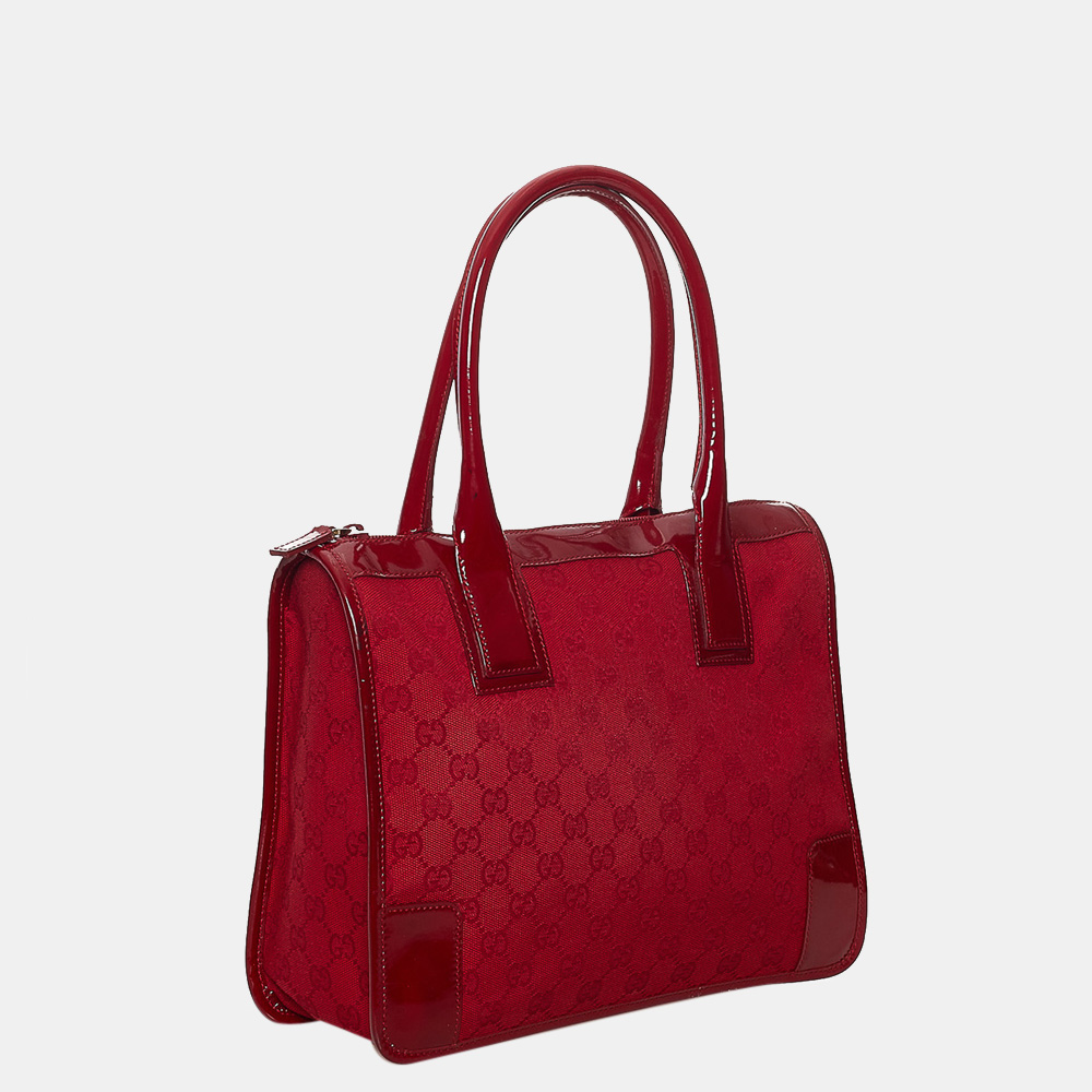 

Gucci Red GG Canvas Handbag