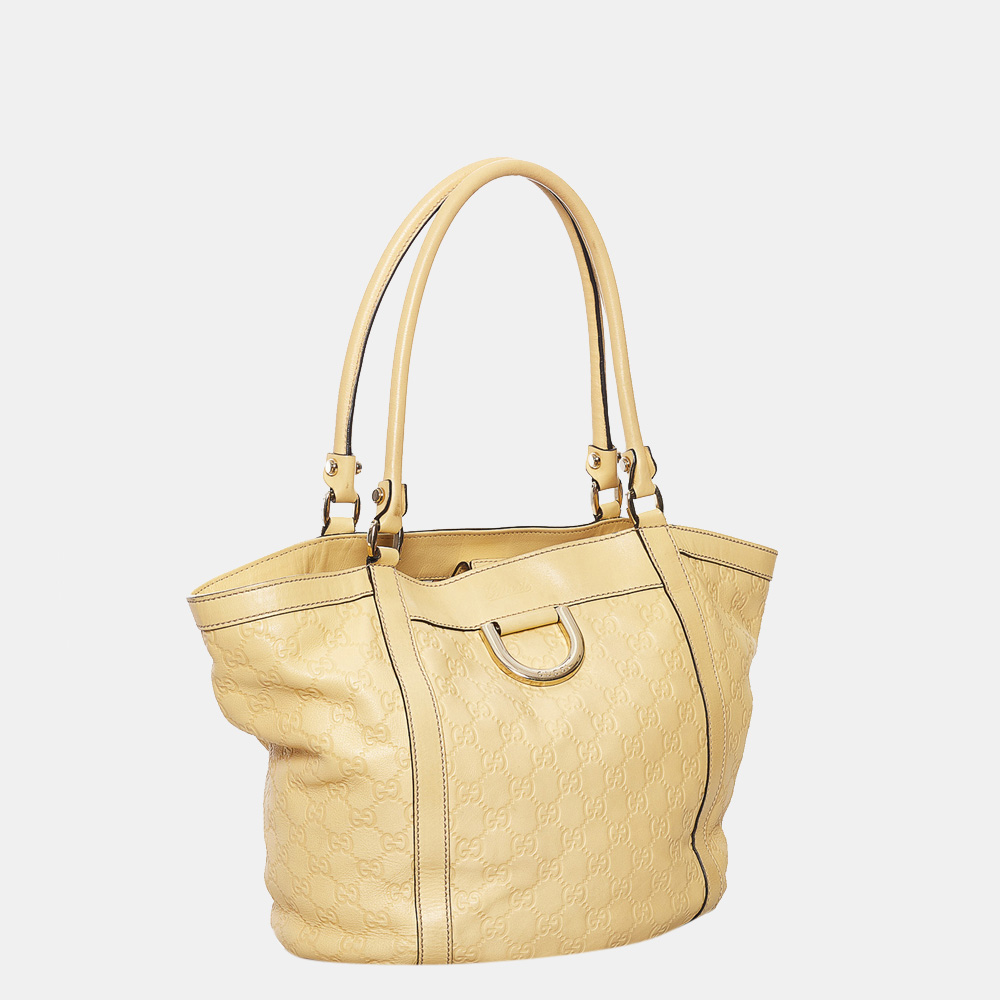 

Gucci Yellow Guccissima Abbey D-Ring Tote Bag