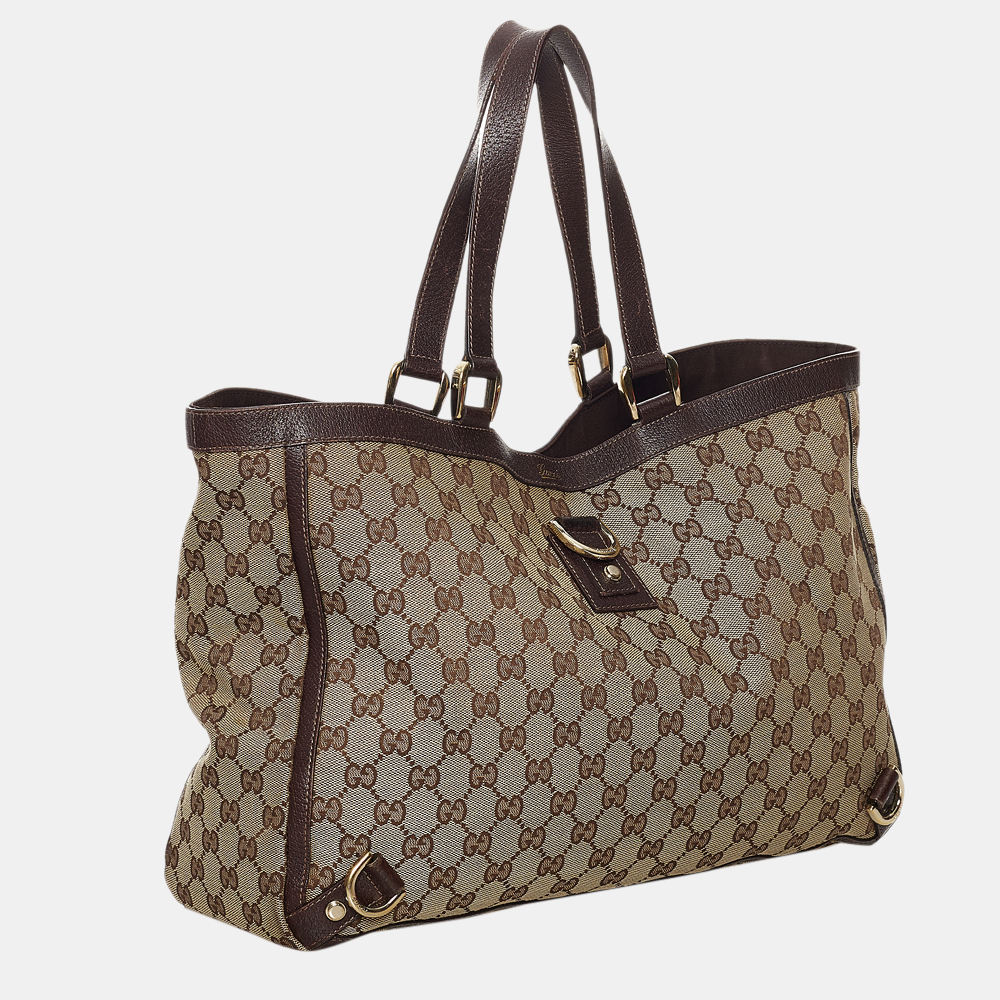 

Gucci Beige/Brown GG Canvas Abbey D-Ring Tote Bag