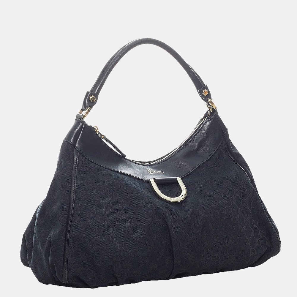 

Gucci Black GG Canvas Abbey D-Ring Shoulder Bag