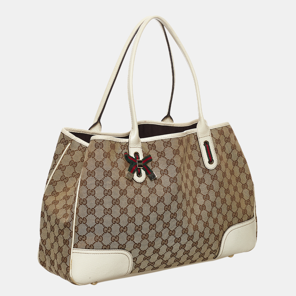 

Gucci Brown/Beige GG Canvas Princy Tote Bag