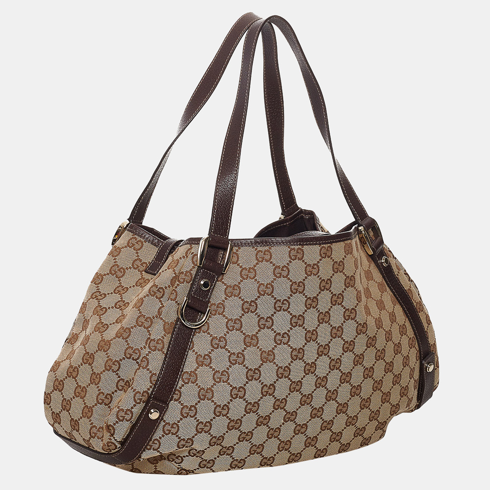 

Gucci Brown/Beige GG Canvas Pelham Tote Bag