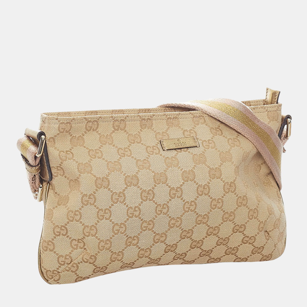 

Gucci Brown/Beige/Multi GG Canvas Web Crossbody Bag