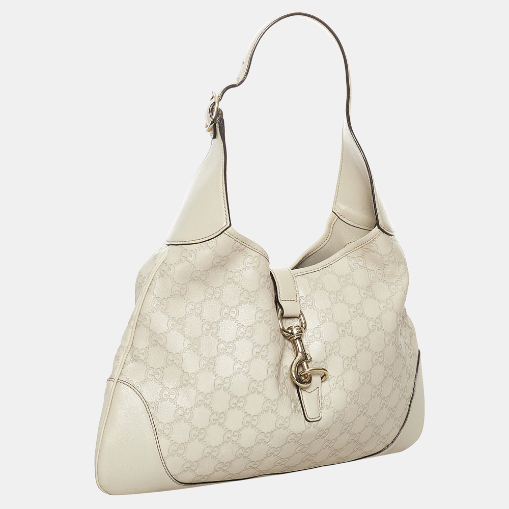 

Gucci White Guccissima New Jackie Shoulder Bag