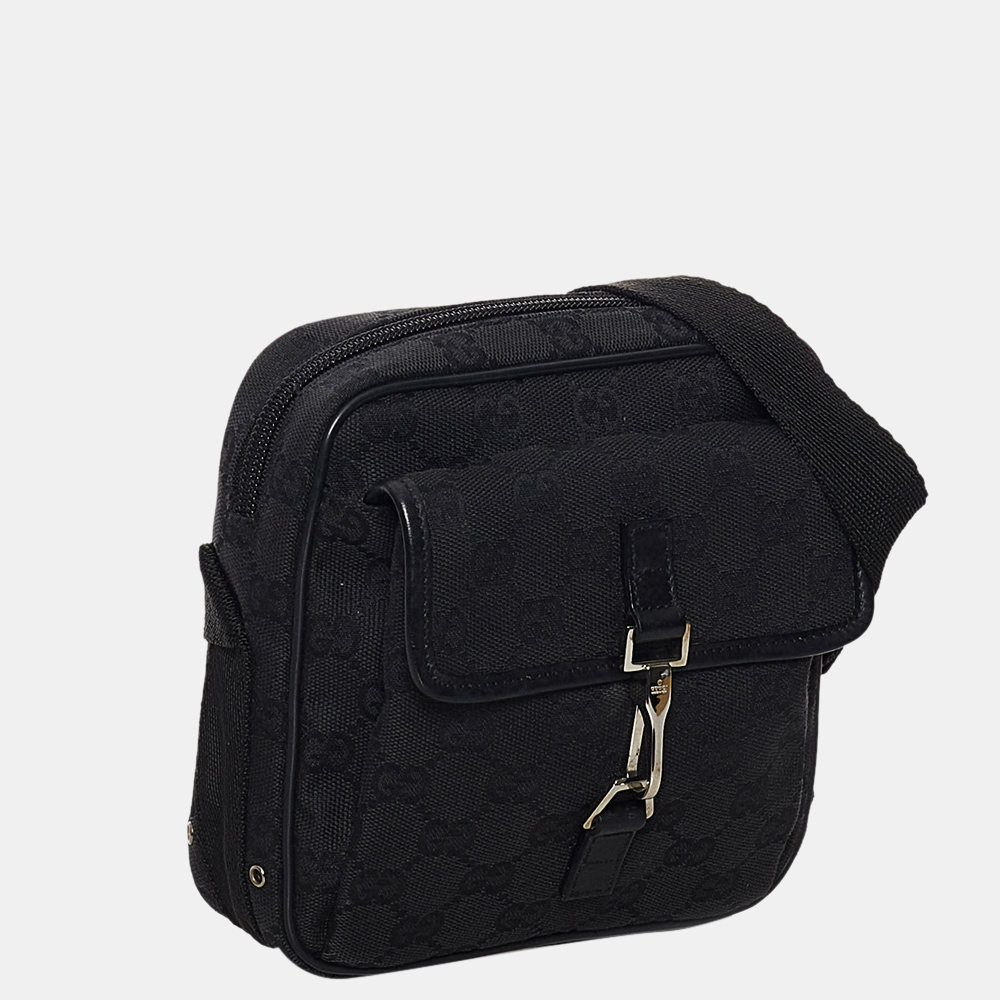 

Gucci Black GG Canvas Crossbody Bag