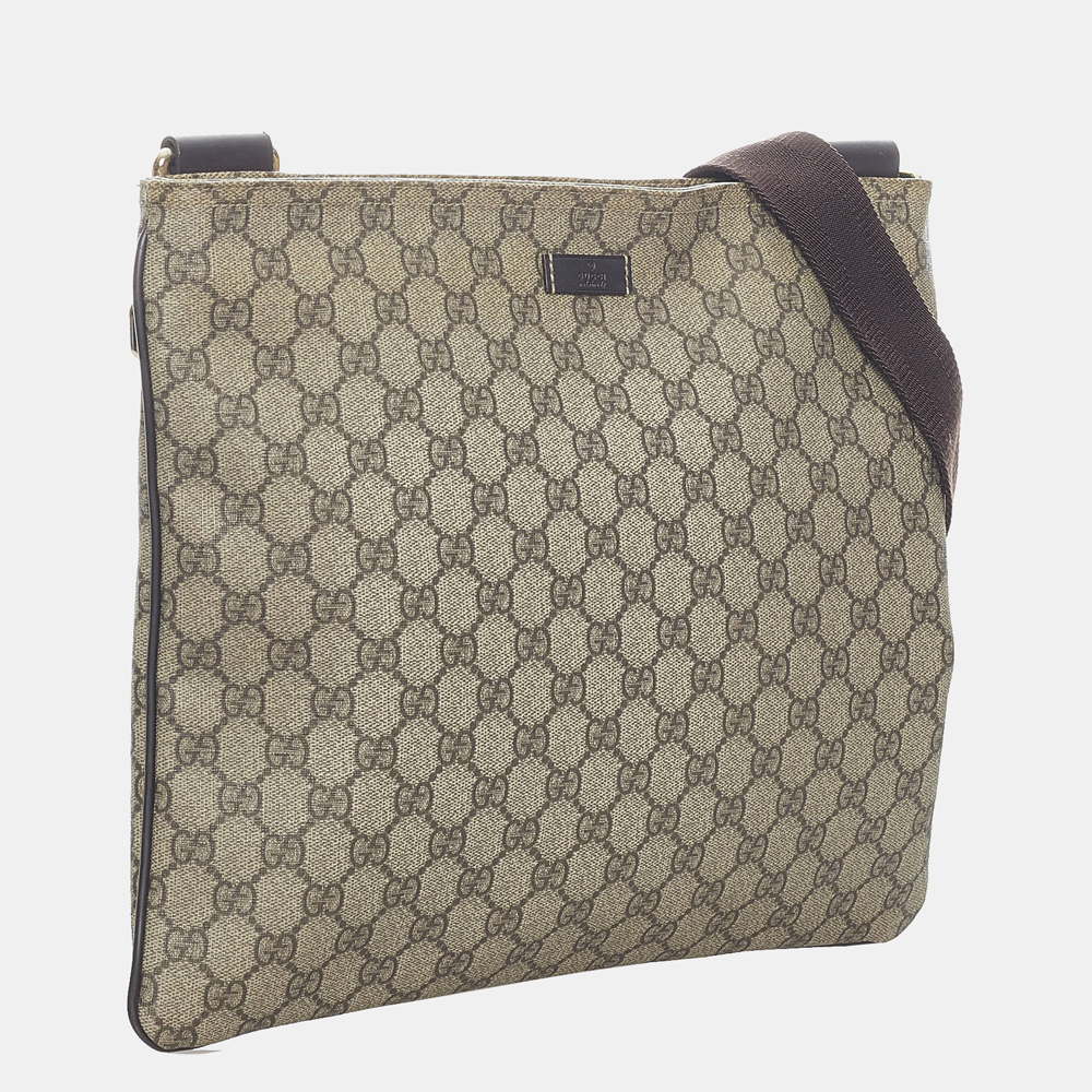 

Gucci Beige/Brown GG Supreme Crossbody Bag