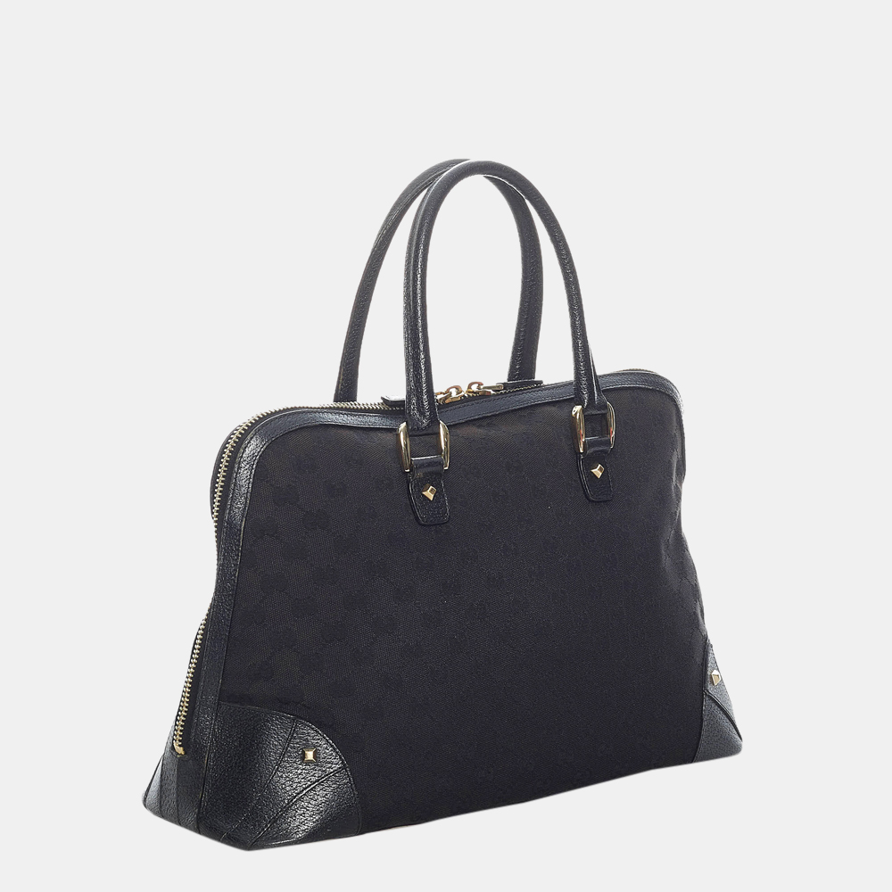 

Gucci Black GG Canvas Nailhead Handbag