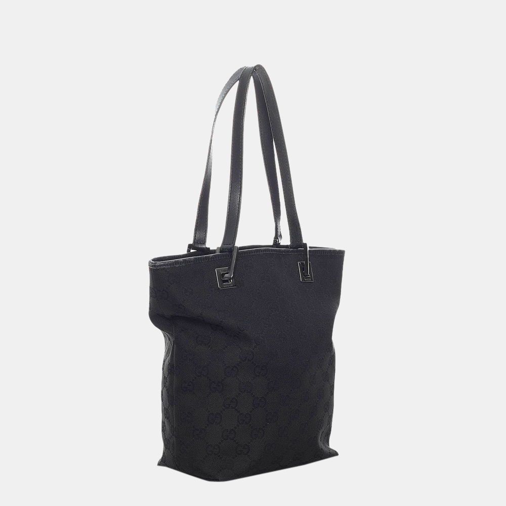 

Gucci Black GG Canvas Tote Bag