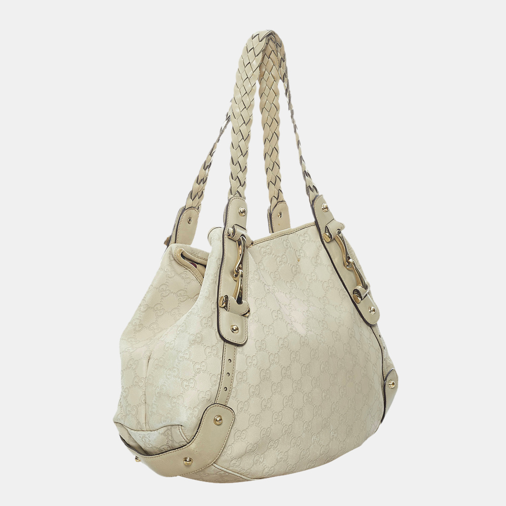 

Gucci White Guccissima Pelham Shoulder Bag