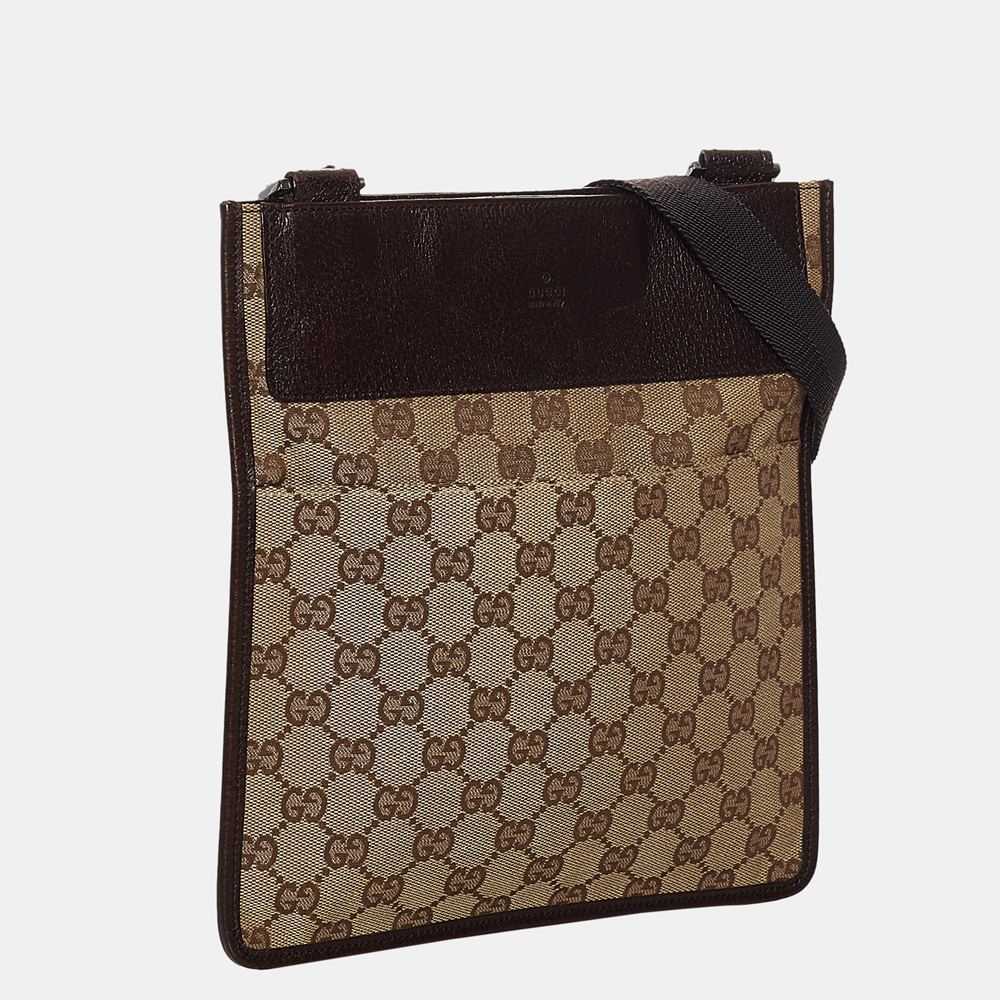 

Gucci Beige/Brown GG Canvas Crossbody Bag