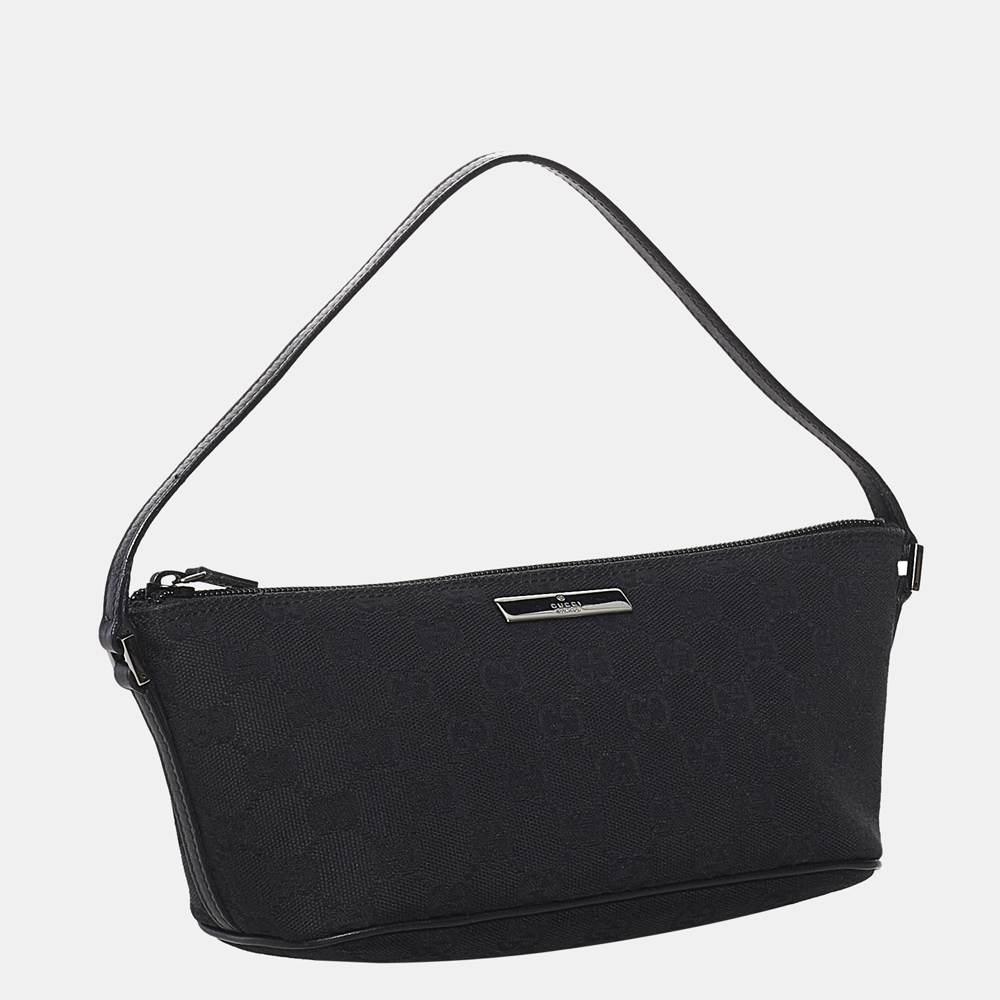 

Gucci Black GG Canvas Boat Baguette
