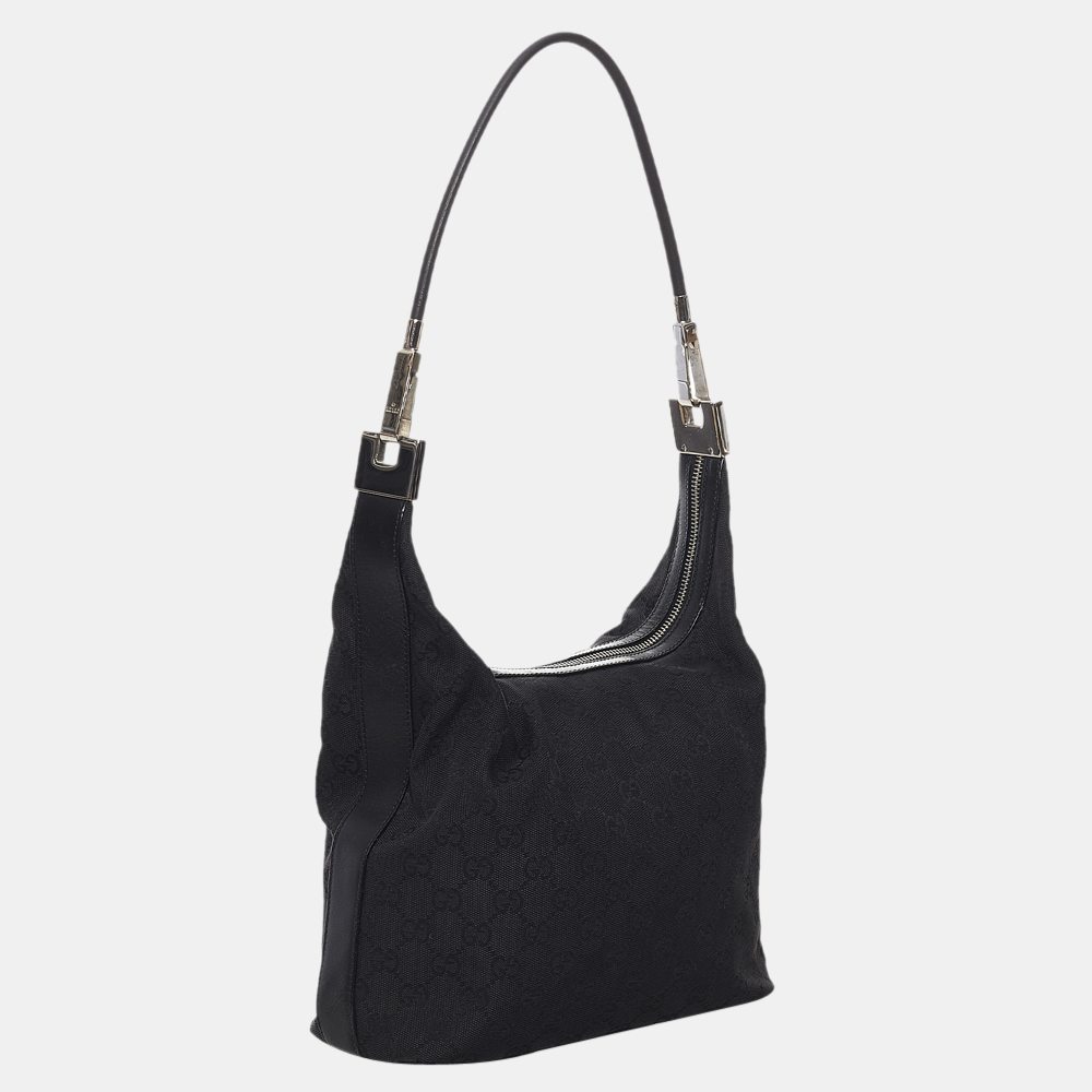 

Gucci Black GG Canvas Shoulder Bag