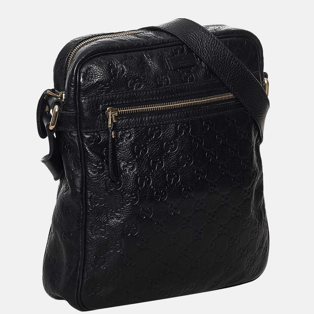 

Gucci Black Guccissima Crossbody Bag