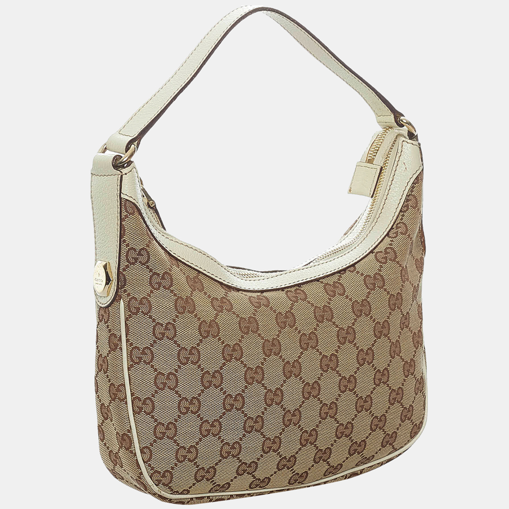 

Gucci Beige/Brown/White GG Canvas Shoulder Bag