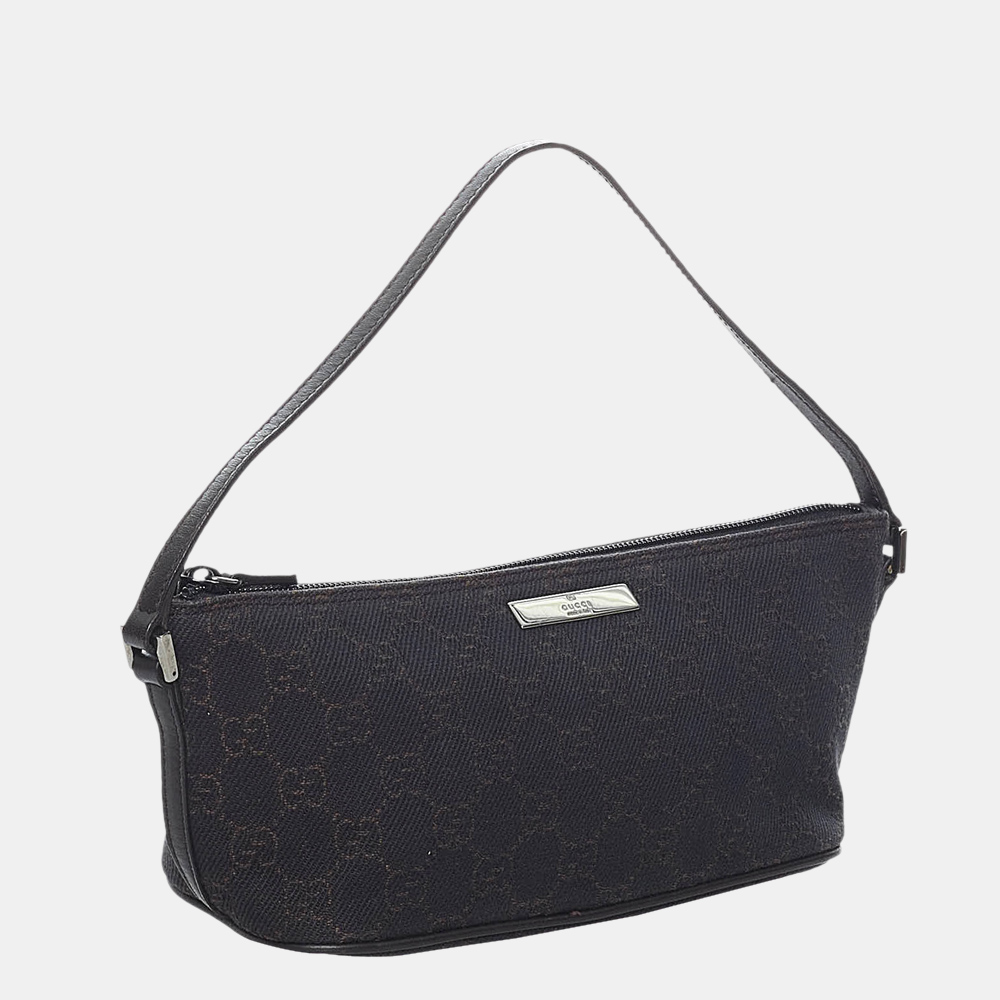 

Gucci Brown GG Canvas Boat Baguette