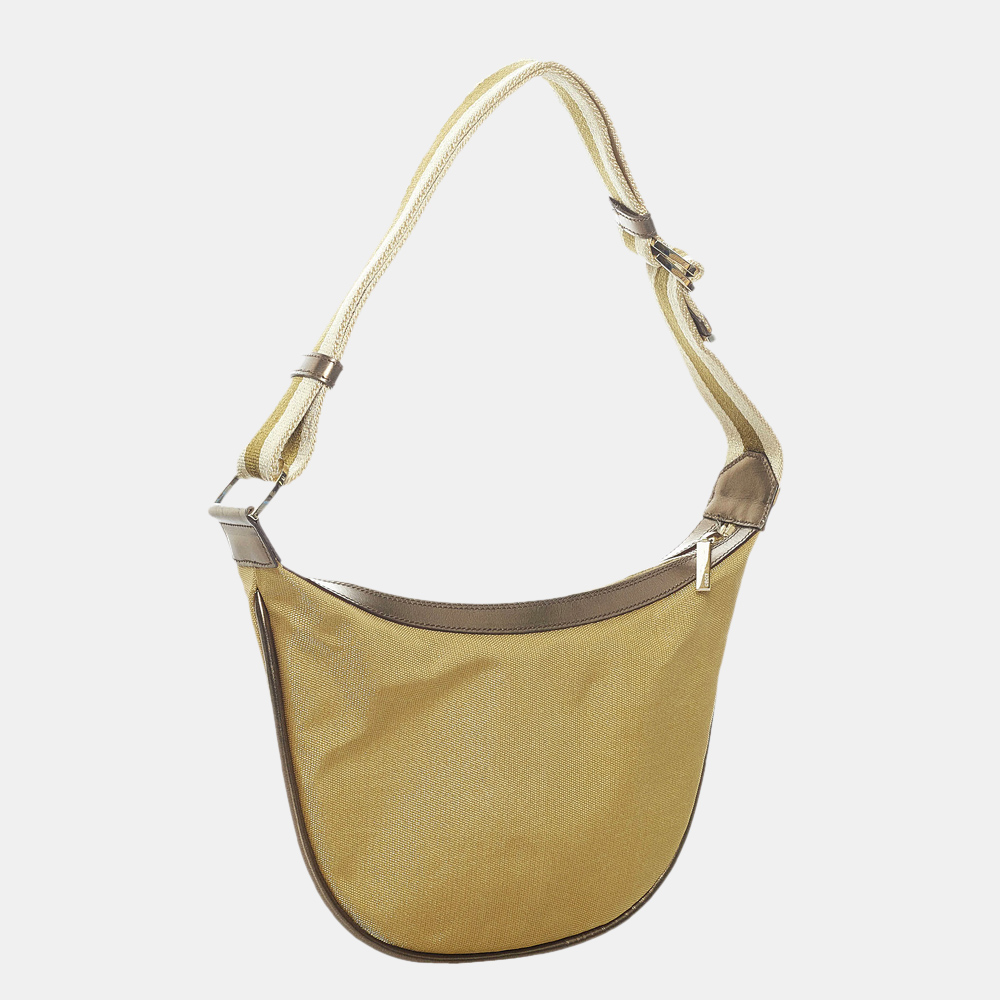 

Gucci Brown Web Nylon Shoulder Bag