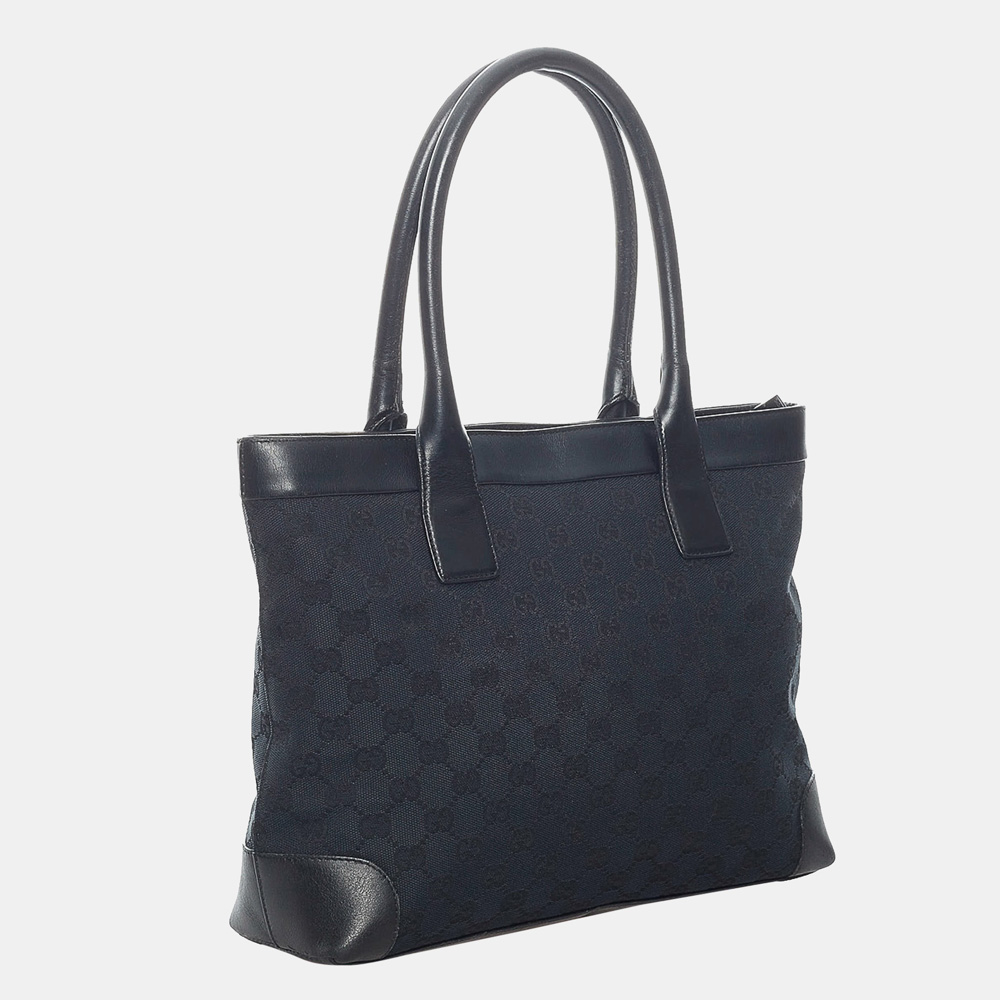 

Gucci Black GG Canvas Tote Bag