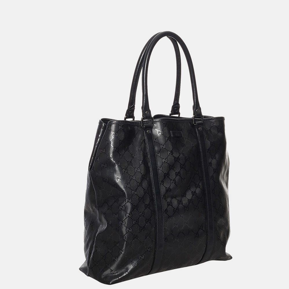 

Gucci Black GG Imprime Tote Bag