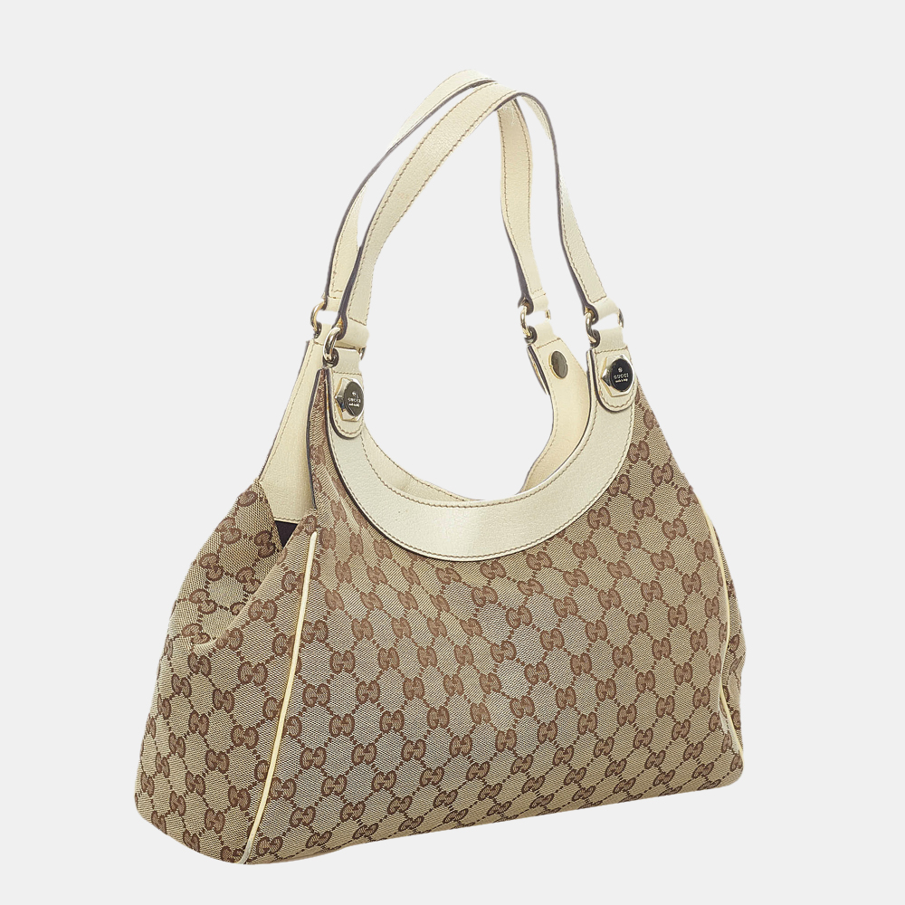 

Gucci Brown/Beige/White GG Canvas Charmy Shoulder Bag