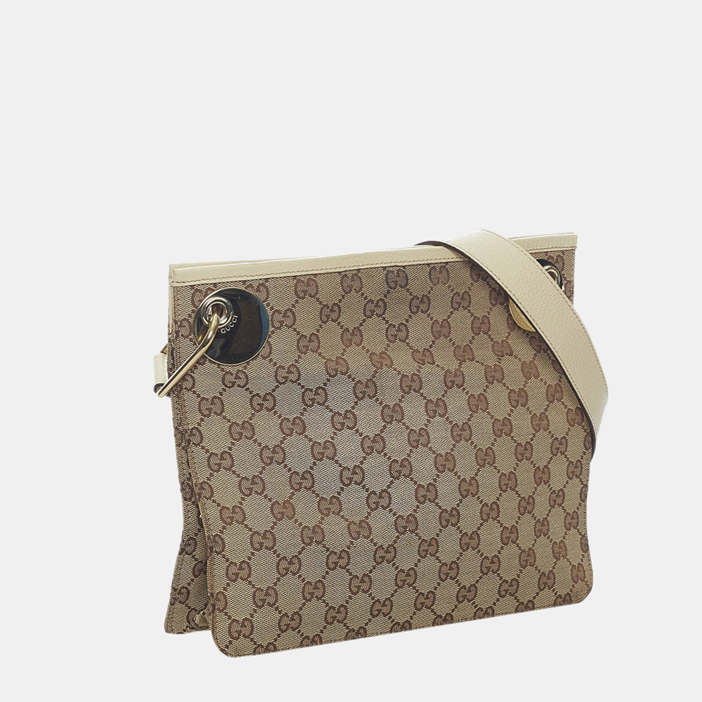 

Gucci Brown/Beige/White GG Canvas Eclipse Crossbody Bag