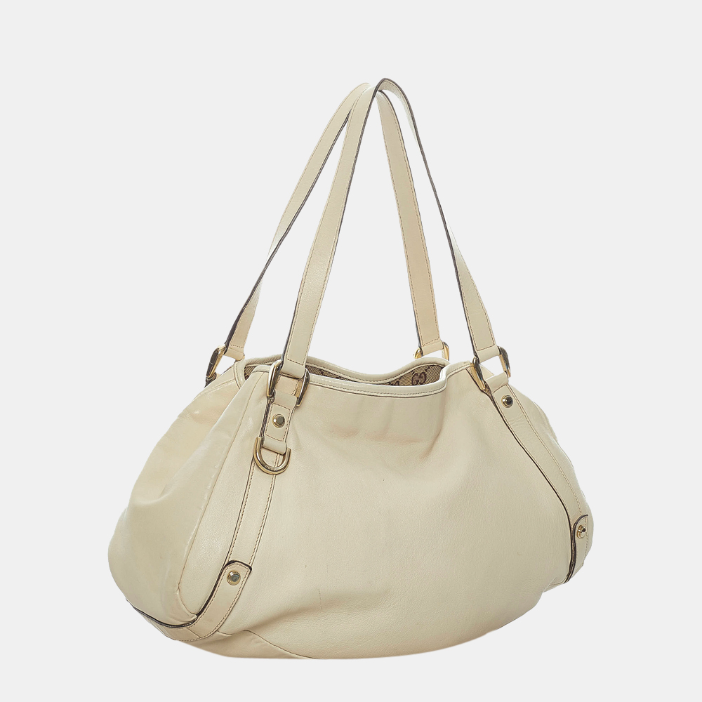 

Gucci Brown Pelham Leather Shoulder Bag, White