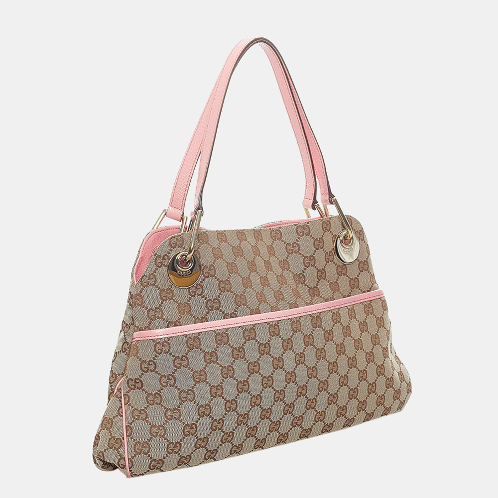 

Gucci Brown/Beige/Pink GG Canvas Eclipse Tote Bag