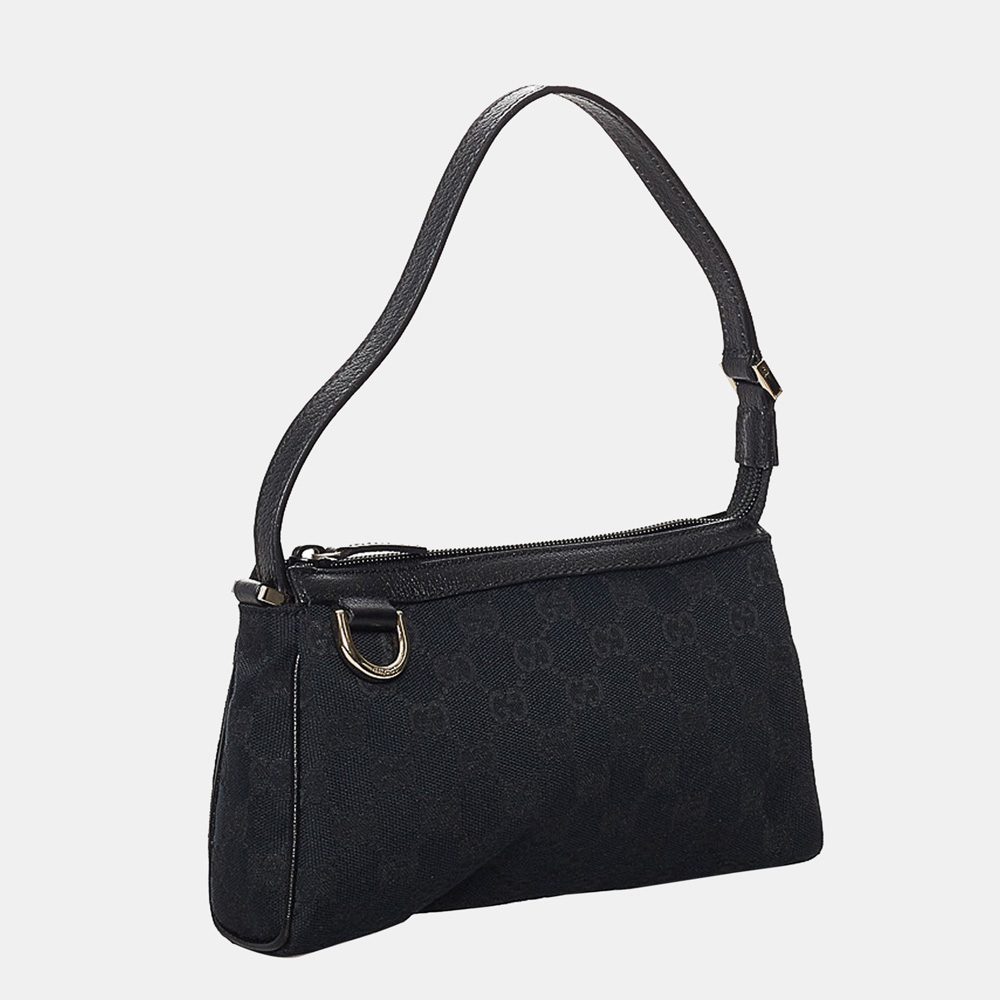 

Gucci Black GG Canvas Abbey D-Ring Baguette