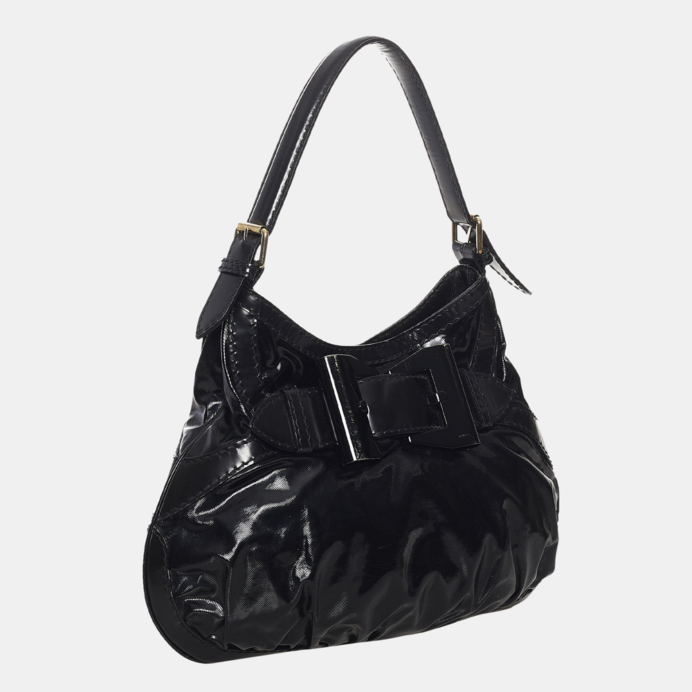 

Gucci Black Dialux Queen Hobo Bag