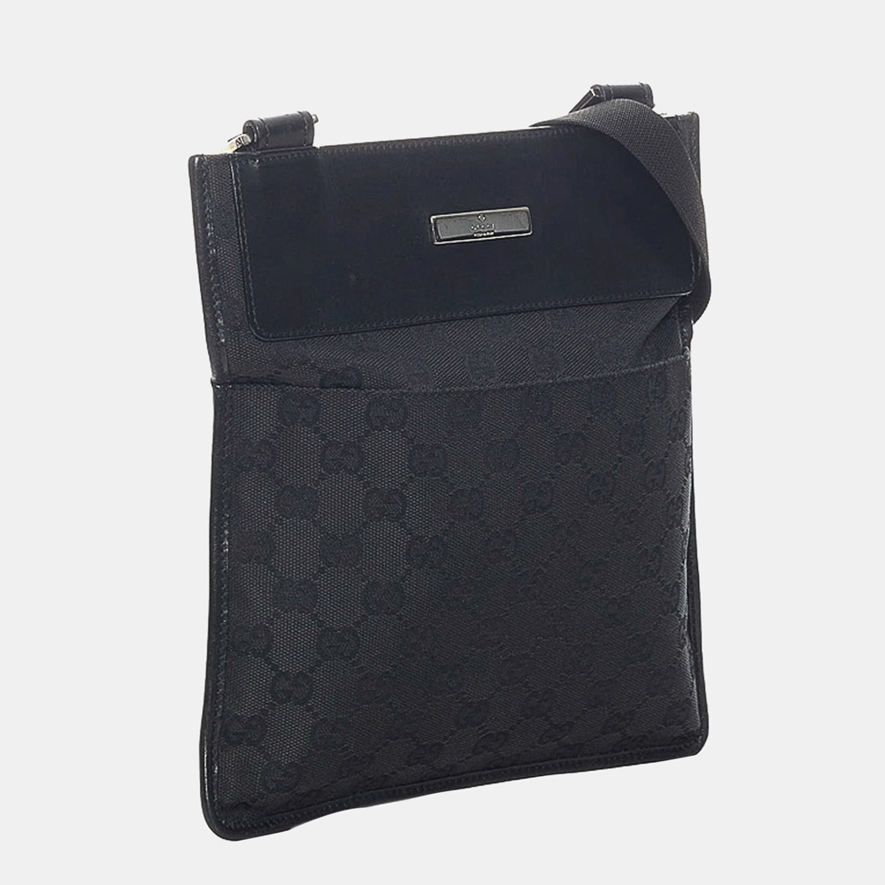 

Gucci Black GG Canvas Crossbody Bag