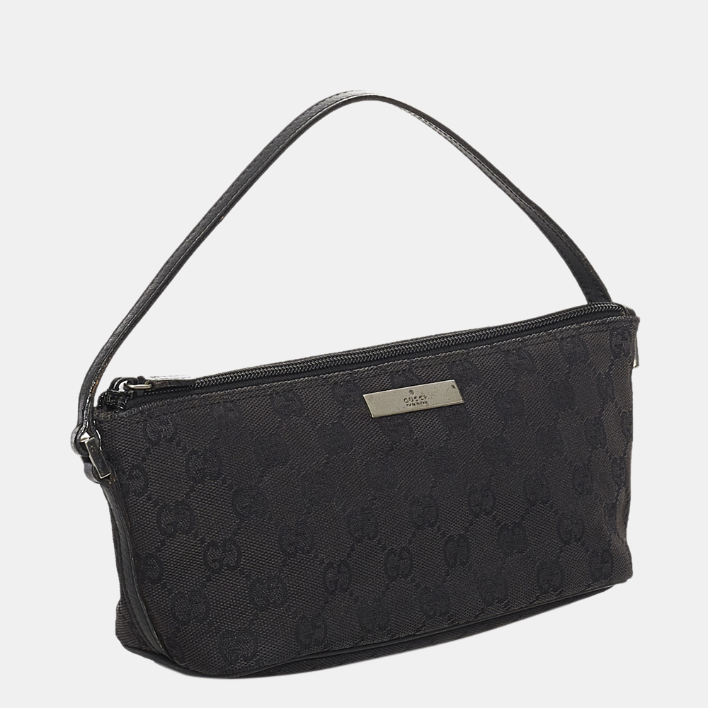 

Gucci Black GG Canvas Boat Baguette