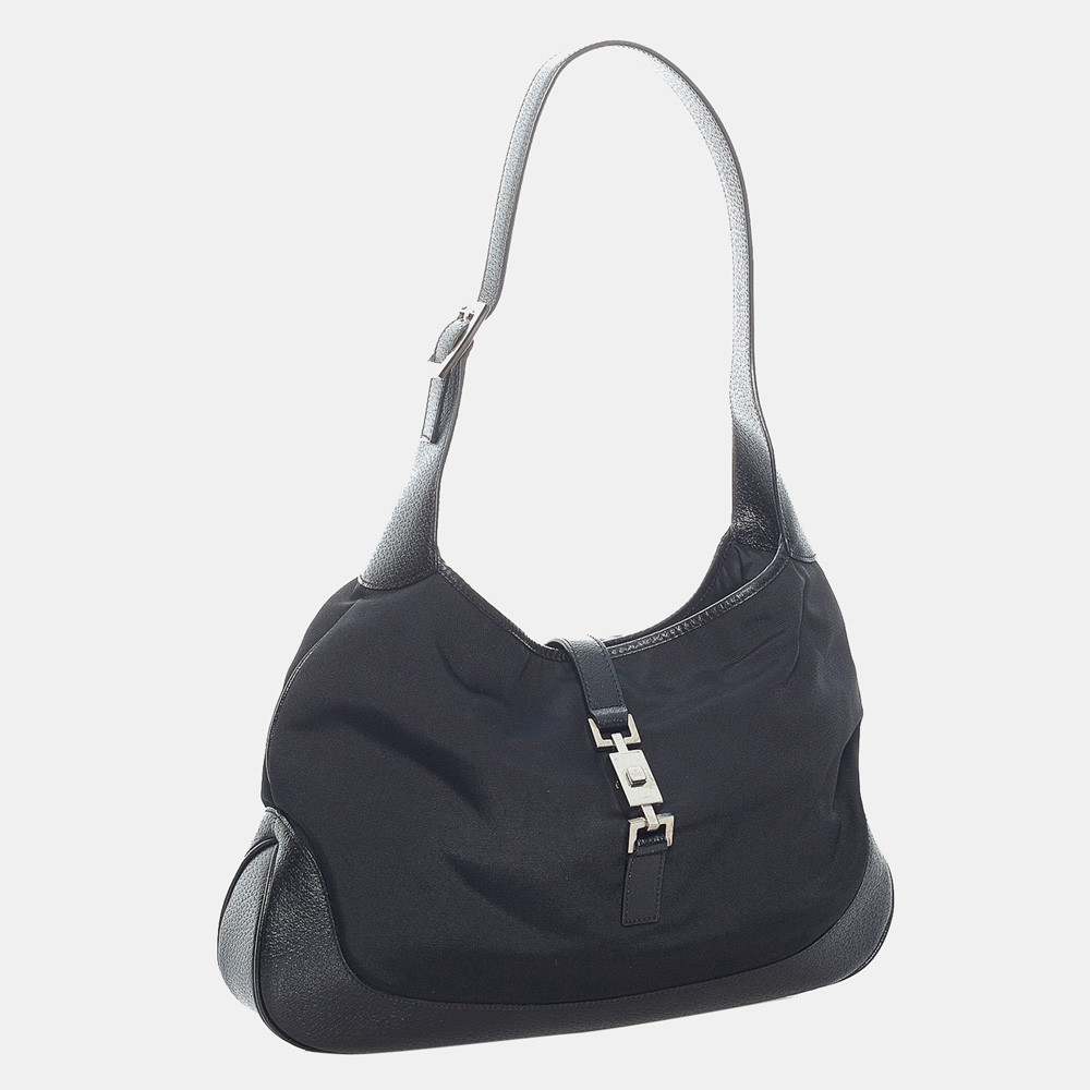 

Gucci Black Jackie Canvas Shoulder Bag