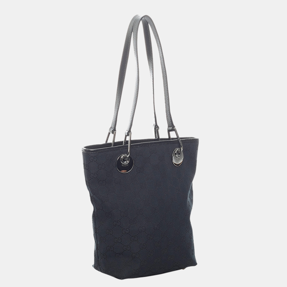 

Gucci Black GG Canvas Eclipse Shoulder Bag