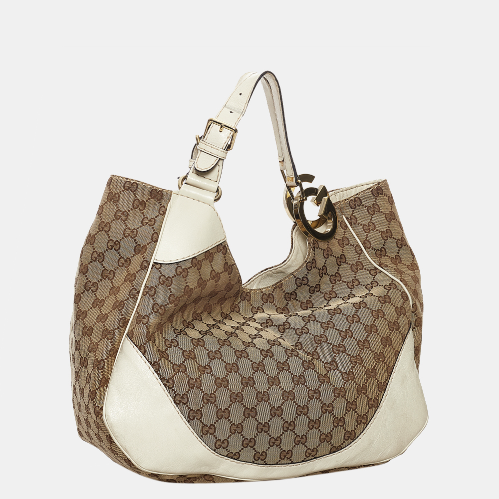 

Gucci Brown/Beige/White GG Canvas Charlotte Tote Bag