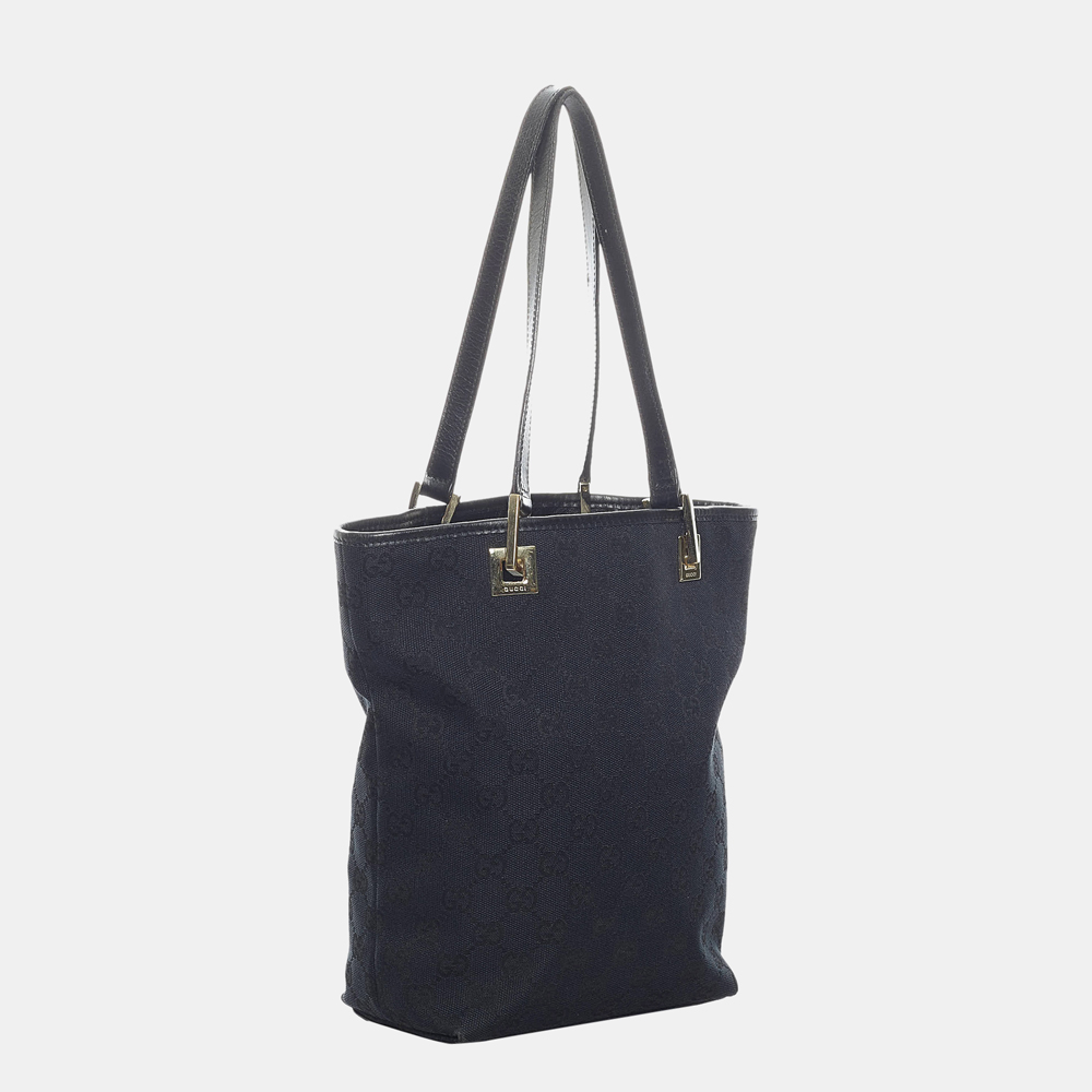 

Gucci Black GG Canvas Tote Bag