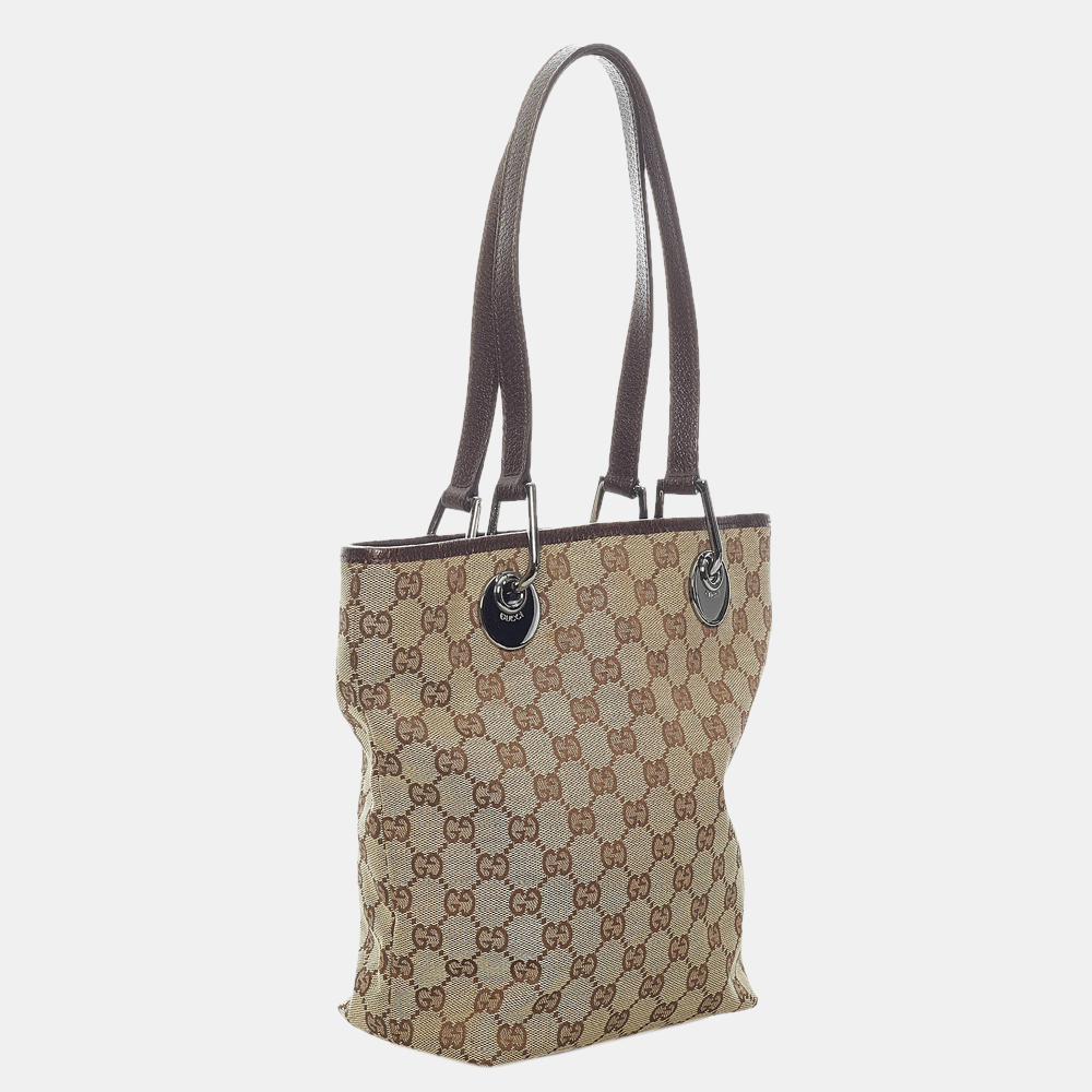 

Gucci Beige/Brown GG Canvas Eclipse Tote Bag