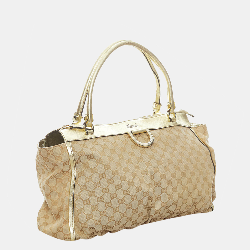 

Gucci Brown/Beige GG Canvas Abbey-D Ring Tote Bag
