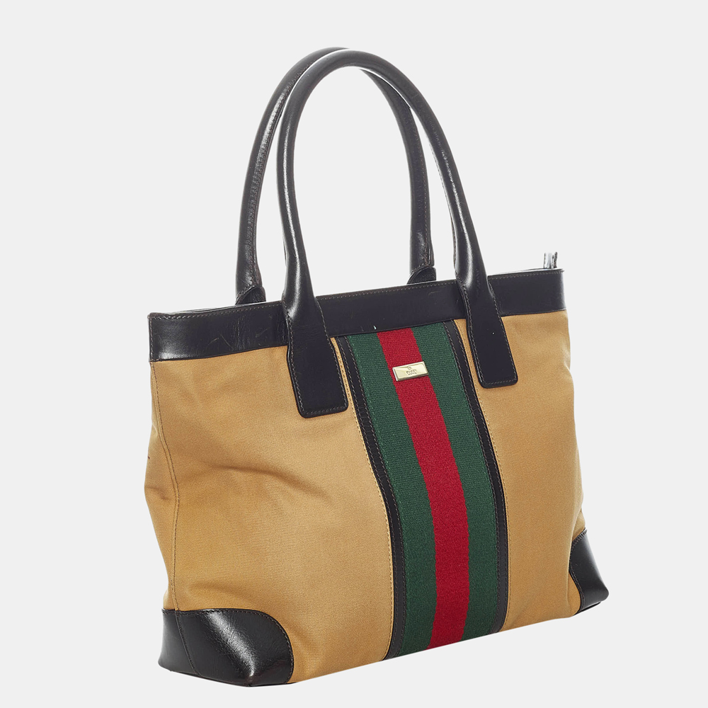 

Gucci Brown/Multi Web Canvas Handbag