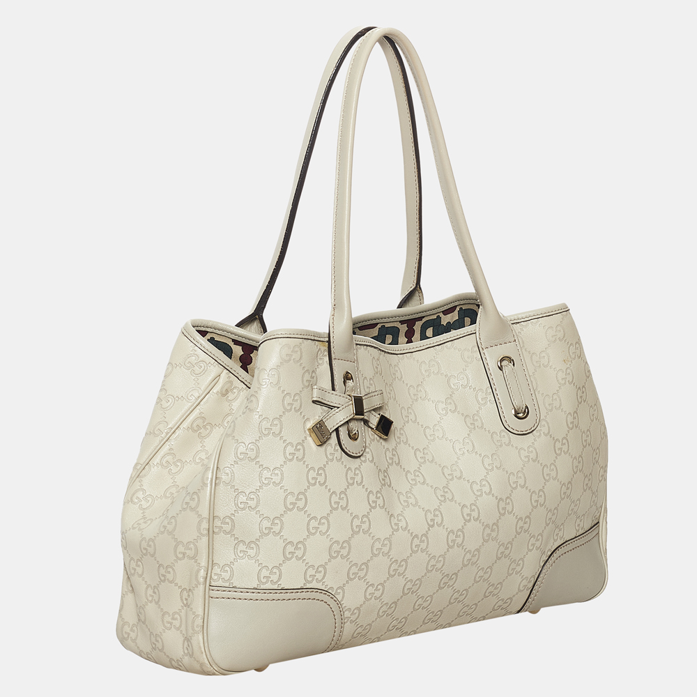 

Gucci White/Ivory Guccissima Princy Tote Bag