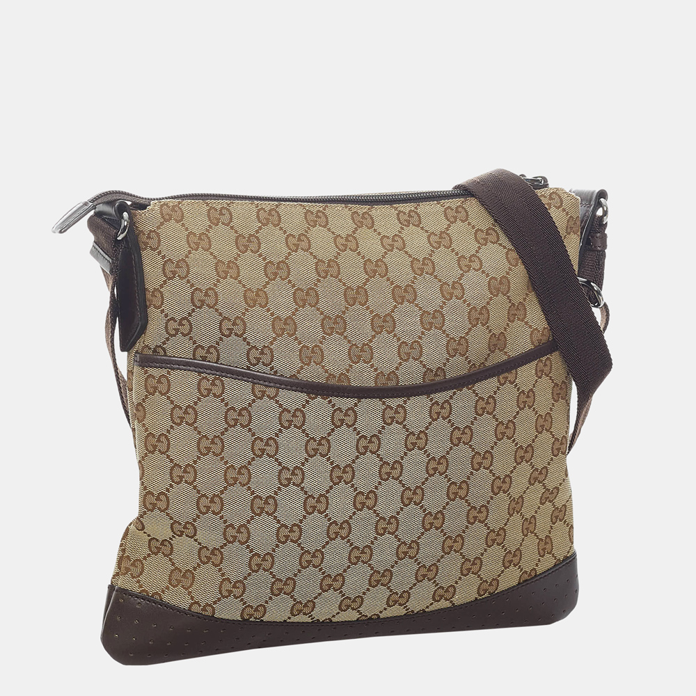 

Gucci Beige/Brown GG Canvas Crossbody Bag
