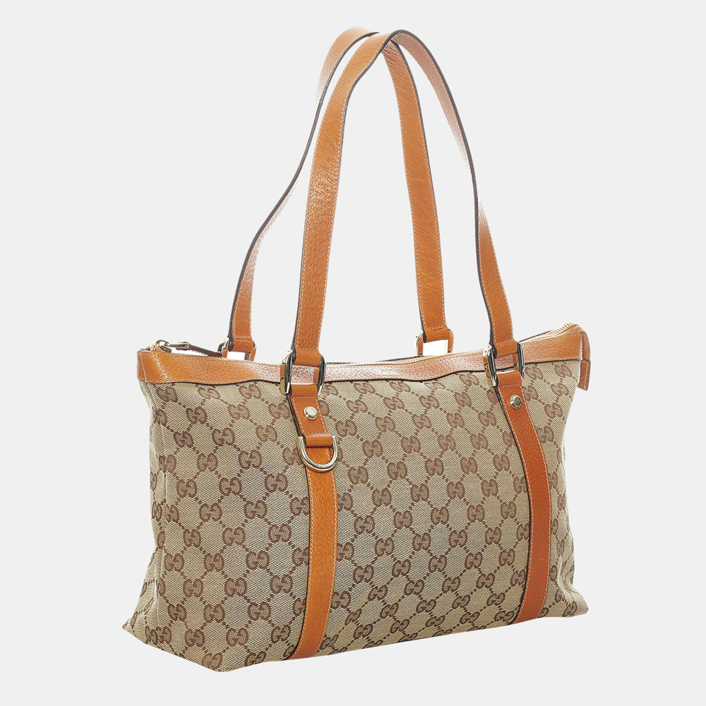 

Gucci Brown/Beige/Orange GG Canvas Abbey Shoulder Bag
