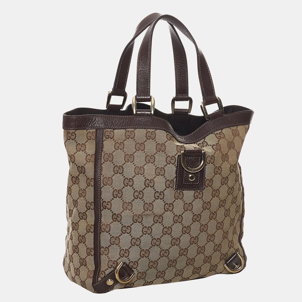 

Gucci Brown/Beige GG Canvas Abbey D-Ring Tote Bag