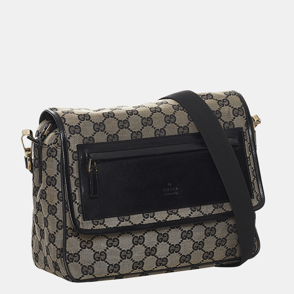 

Gucci Black/Grey GG Canvas Crossbody Bag